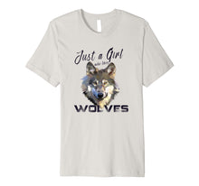 Ladda upp bild till gallerivisning, Funny shirts V-neck Tank top Hoodie sweatshirt usa uk au ca gifts for Just A Girl Who Loves Wolves TShirt Cute Wolf Gift for Girls Premium T-Shirt 3016324