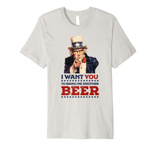 Ladda upp bild till gallerivisning, Uncle Sam I want you to bring me another beer 4th of July Premium T-Shirt 543840