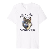 Ladda upp bild till gallerivisning, Funny shirts V-neck Tank top Hoodie sweatshirt usa uk au ca gifts for Just A Girl Who Loves Wolves TShirt Cute Wolf Gift for Girls Premium T-Shirt 3016324