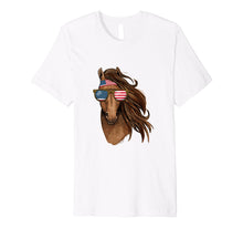 Ladda upp bild till gallerivisning, Funny shirts V-neck Tank top Hoodie sweatshirt usa uk au ca gifts for Cool Patriot Horse T Shirt 4th July Horse Tee USA Flag 2684588