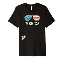 Ladda upp bild till gallerivisning, Womens 4th of July Pregnancy T Shirt 'Merica Sunglasses Gift 263259