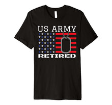 Ladda upp bild till gallerivisning, US American Flag Patriotism Dog Tag Veteran Army Retirement Premium T-Shirt 1036032