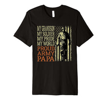 Ladda upp bild till gallerivisning, Mens My Grandson My Soldier Hero Military Proud Army Papa Gift Premium T-Shirt 560814