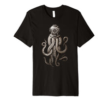 Ladda upp bild till gallerivisning, Funny shirts V-neck Tank top Hoodie sweatshirt usa uk au ca gifts for Vintage SCUBA Diver Octopus T-shirt, Kraken Helmet t-shirt 1557839