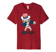 Ladda upp bild till gallerivisning, Dabbing Uncle Sam Fourth of July USA Flag Labor Memorial Day Premium T-Shirt 1905966