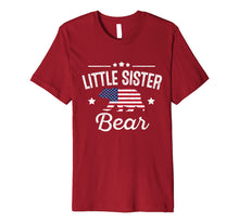 Ladda upp bild till gallerivisning, Little Sister Patriotic Bear Flag Matching 4th Of July Premium T-Shirt 783910