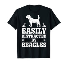 Ladda upp bild till gallerivisning, Funny shirts V-neck Tank top Hoodie sweatshirt usa uk au ca gifts for Easily Distracted By Beagles Funny Dog Lover Gifts Beagle T-Shirt 879791