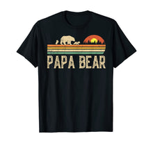 Ladda upp bild till gallerivisning, Mens Papa Bear Vintage Art Daddy Wildling Father's Day Dad TShirt423569
