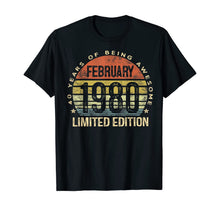 Ladda upp bild till gallerivisning, Born February 1980 Limited Edition Bday Gifts 40th Birthday T-Shirt-538759