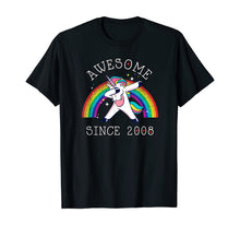 Ladda upp bild till gallerivisning, Dabbing Unicorn Birthday Girl Gifts 11 Years Old Since 2008 T-Shirt 214860