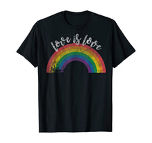 Ladda upp bild till gallerivisning, Love Is Love Shirt - Gay Pride Shirt Vintage Rainbow LGBT 158080