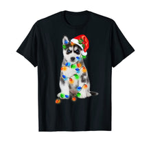 Ladda upp bild till gallerivisning, Funny shirts V-neck Tank top Hoodie sweatshirt usa uk au ca gifts for Black Husky Christmas Light Funny Dog Xmas Tree T-Shirt 776541