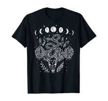 Ladda upp bild till gallerivisning, Moon Phases Snake And Crystals Gothic Punk Tee 286759