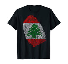 Ladda upp bild till gallerivisning, Lebanon Lebanese Fingerprint Flag Protest Love Support Gift T-Shirt 352337