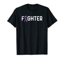 Ladda upp bild till gallerivisning, Funny shirts V-neck Tank top Hoodie sweatshirt usa uk au ca gifts for Thyroid Cancer Awareness Products Ribbon Fighter T-Shirt 1982097