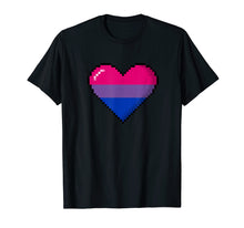 Ladda upp bild till gallerivisning, Funny shirts V-neck Tank top Hoodie sweatshirt usa uk au ca gifts for Bisexual Pride 8-Bit Pixel Heart T-Shirt 1173549