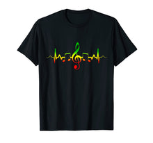 Ladda upp bild till gallerivisning, Reggae Music Heartbeat T-Shirt - Jamaica Rasta Tee Gift