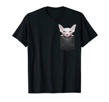 Ladda upp bild till gallerivisning, Funny shirts V-neck Tank top Hoodie sweatshirt usa uk au ca gifts for White Sphynx Cat in Breast Pocket T-Shirt 2119268