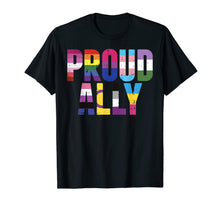 Ladda upp bild till gallerivisning, Proud Ally LGBTQ Lesbian Gay Bisexual Trans Pan Queer Gift T-Shirt 162153