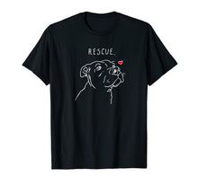 Ladda upp bild till gallerivisning, Rescue Dog, Pitbull Drawing, Rescue Mom, Adopt Don't Shop T-Shirt 136688