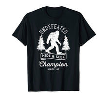 Ladda upp bild till gallerivisning, Funny shirts V-neck Tank top Hoodie sweatshirt usa uk au ca gifts for Bigfoot Undefeated Hide and Seek Champion Distressed T-Shirt 775756