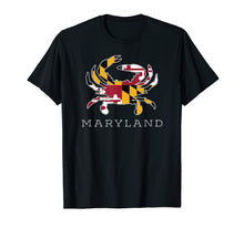 Ladda upp bild till gallerivisning, Funny shirts V-neck Tank top Hoodie sweatshirt usa uk au ca gifts for Maryland State Flag Classy Blue Crab Tee Shirt 239501