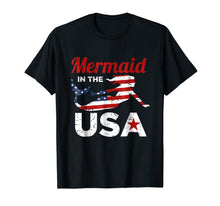 Ladda upp bild till gallerivisning, Mermaid In The USA 4th of July Flag T-Shirt 903243