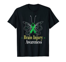 Ladda upp bild till gallerivisning, Funny shirts V-neck Tank top Hoodie sweatshirt usa uk au ca gifts for Brain Injury Awareness Butterfly Green Ribbon Tshirt Gifts 2798367