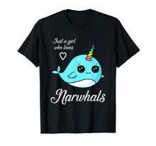 Ladda upp bild till gallerivisning, Funny shirts V-neck Tank top Hoodie sweatshirt usa uk au ca gifts for Just A Girl Who Loves Narwhals T Shirt 2372596