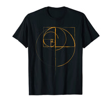 Ladda upp bild till gallerivisning, Fibonacci Golden Ratio Circle T Shirt
