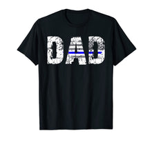 Ladda upp bild till gallerivisning, Thin Blue Line Flag T Shirts Dad Police Gifts Father's Day 131375