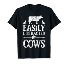 Ladda upp bild till gallerivisning, Funny shirts V-neck Tank top Hoodie sweatshirt usa uk au ca gifts for Easily Distracted By Cows T Shirt Cow Men Women Gifts Farmer 491137