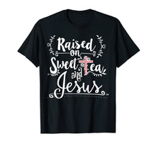Ladda upp bild till gallerivisning, Funny shirts V-neck Tank top Hoodie sweatshirt usa uk au ca gifts for Raised on Sweet Tea & Jesus - Jesus Surfed Christian T-Shirt 1384066