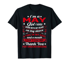Ladda upp bild till gallerivisning, Funny shirts V-neck Tank top Hoodie sweatshirt usa uk au ca gifts for I Am A May Girl I Was Born My Heart Birthday Shirt For Women 3890751