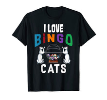 Ladda upp bild till gallerivisning, I Love Bingo And Cats Animal Cat Lover Funny Graphic T-shirt 1152875