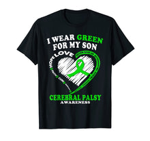 Ladda upp bild till gallerivisning, Funny shirts V-neck Tank top Hoodie sweatshirt usa uk au ca gifts for Cerebral Palsy Shirt For Dad/Mom - I Wear Green For My Son 2082020