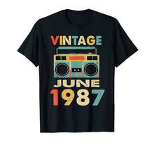 Ladda upp bild till gallerivisning, Funny shirts V-neck Tank top Hoodie sweatshirt usa uk au ca gifts for Vintage June 1987 Tshirt Retro 32nd Birthday Gifts 2739122