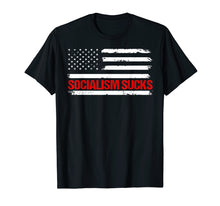 Ladda upp bild till gallerivisning, Funny shirts V-neck Tank top Hoodie sweatshirt usa uk au ca gifts for Socialism Sucks T-Shirt With A American Flag 411122