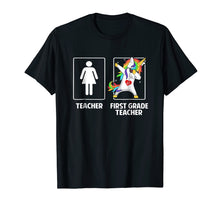 Ladda upp bild till gallerivisning, Funny shirts V-neck Tank top Hoodie sweatshirt usa uk au ca gifts for First Grade Teacher Unicorn Dabbing Funny T Shirt Gifts Dab 596962