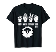 Ladda upp bild till gallerivisning, Carpenter Gifts Rock Paper Scissors Table Saw T-Shirt Funny