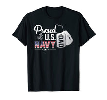 Ladda upp bild till gallerivisning, Mens Proud Navy Dad T Shirt Gift Pride Military Father Tees 349451