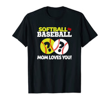 Ladda upp bild till gallerivisning, Funny shirts V-neck Tank top Hoodie sweatshirt usa uk au ca gifts for Softball or Baseball Gender Reveal Mom Loves You T-Shirt 3021686