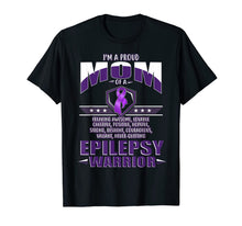 Ladda upp bild till gallerivisning, I'm A Proud Mom Of A Epilepsy Warrior Awareness Ribbon Shirt 1045755