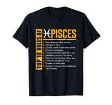 Ladda upp bild till gallerivisning, Funny shirts V-neck Tank top Hoodie sweatshirt usa uk au ca gifts for Top 10 Rules of Pisces Birthday Gifts T-Shirt 1643840