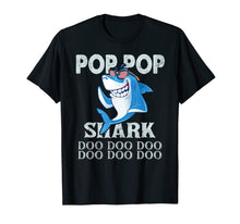 Ladda upp bild till gallerivisning, Pop Pop Shark Shirt Doo Doo Doo - Shark Sunglasses Flag USA 74318