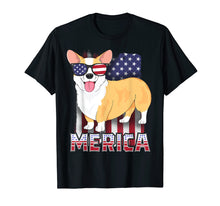 Ladda upp bild till gallerivisning, Funny shirts V-neck Tank top Hoodie sweatshirt usa uk au ca gifts for Corgi Merica T-Shirt for Kids Boys USA Flag 4th of July Dog 4059493