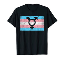 Ladda upp bild till gallerivisning, Transgender Pride Flag With Trans Man Woman Symbol T Shirt