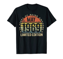 Ladda upp bild till gallerivisning, Born May 1969 Limited Edition T-Shirt 50th Birthday Gifts