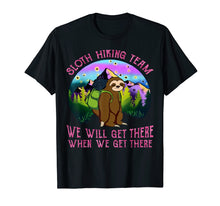 Ladda upp bild till gallerivisning, Sloth Hiking Team T Shirt - Sloth Lover Hiking Travelling