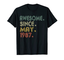 Ladda upp bild till gallerivisning, Funny shirts V-neck Tank top Hoodie sweatshirt usa uk au ca gifts for 32nd Birthday Gifts T-Shirt Vintage Awesome Since May 1987 1043529